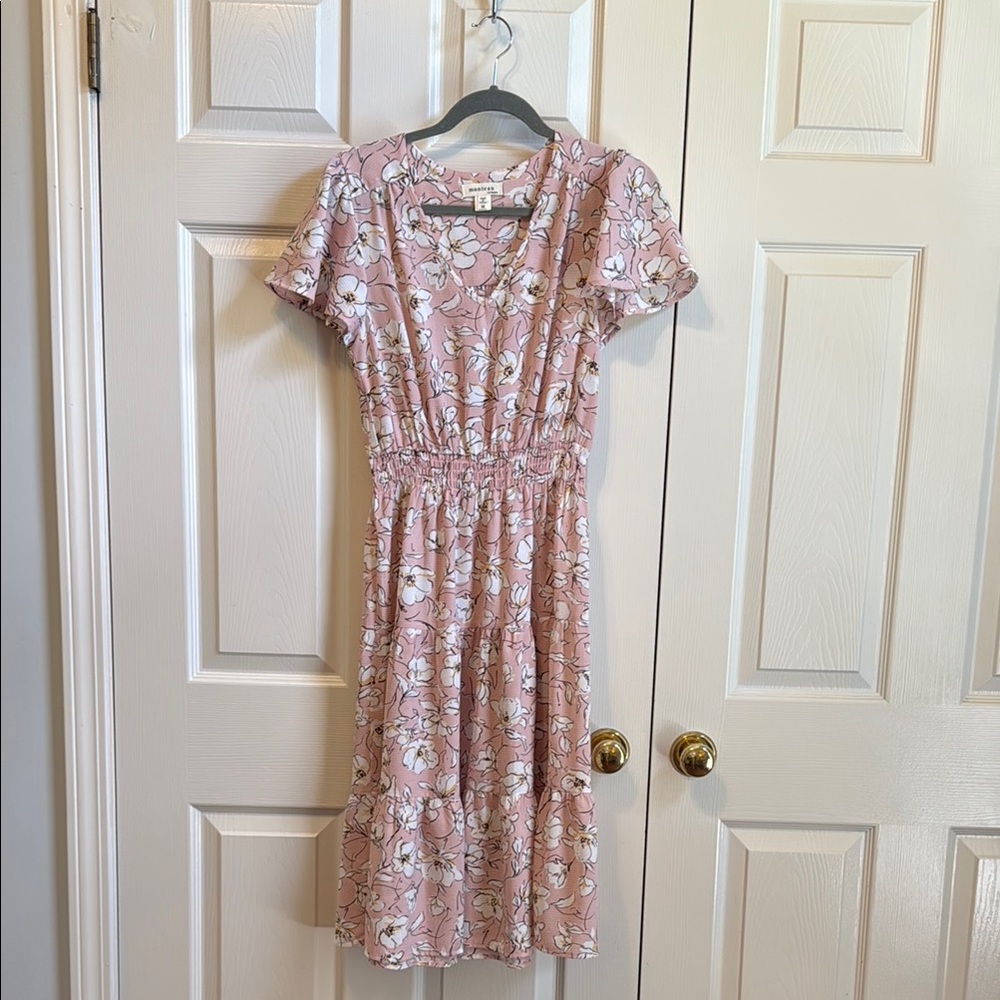 Monteau Gold Pink Sequin Midi Sundress